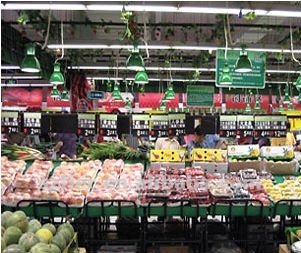 lumière fraîche menée très lumineuse pour le supermarché de fruits et de légumes
