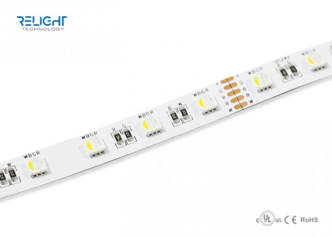 Norme flexible de la bande CE/ROHS/UL de la puissance élevée 24V RGBW 5050 RVB LED